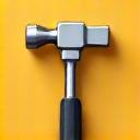 Icon representing craftsmanship: a hammer.